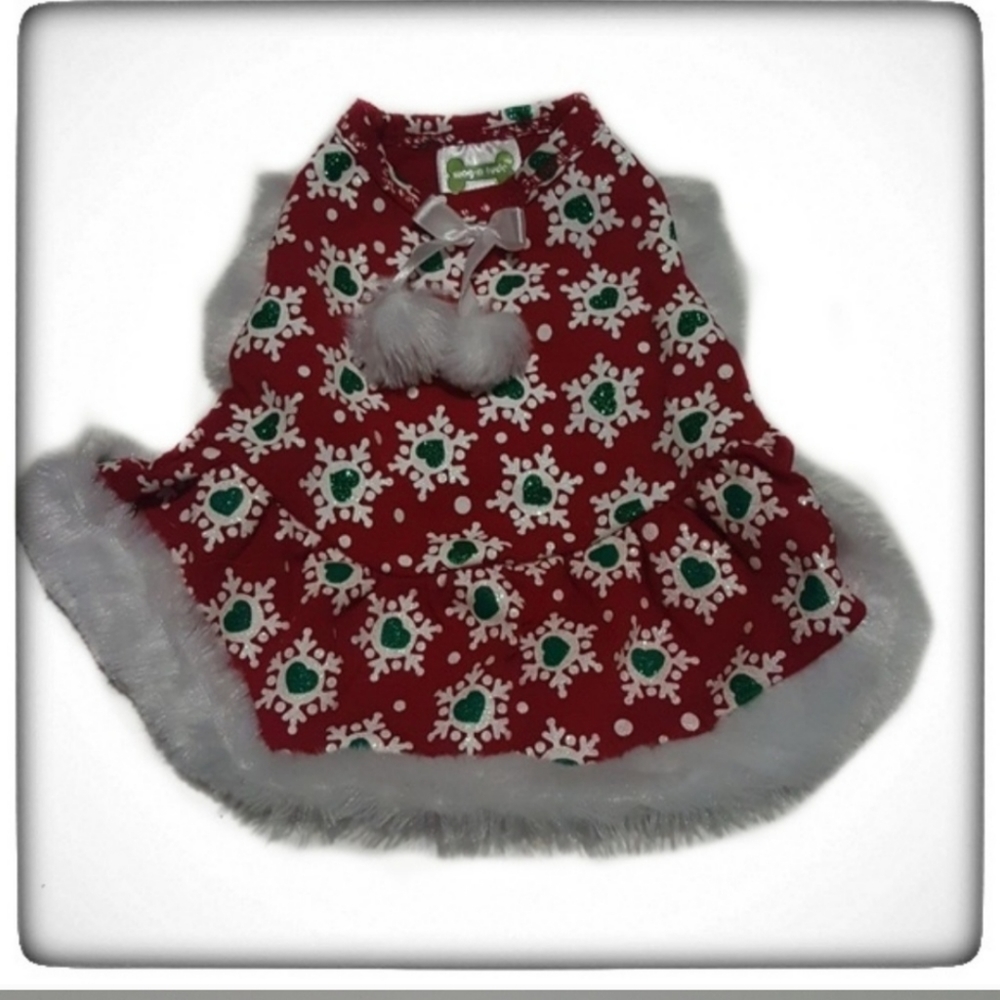 NWOT Teacup Dog Christmas Dress XXS